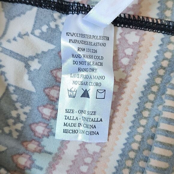 New Without Tags‎ Adult One Size (2-12) Festive Print Leggings - Picture 3 of 3